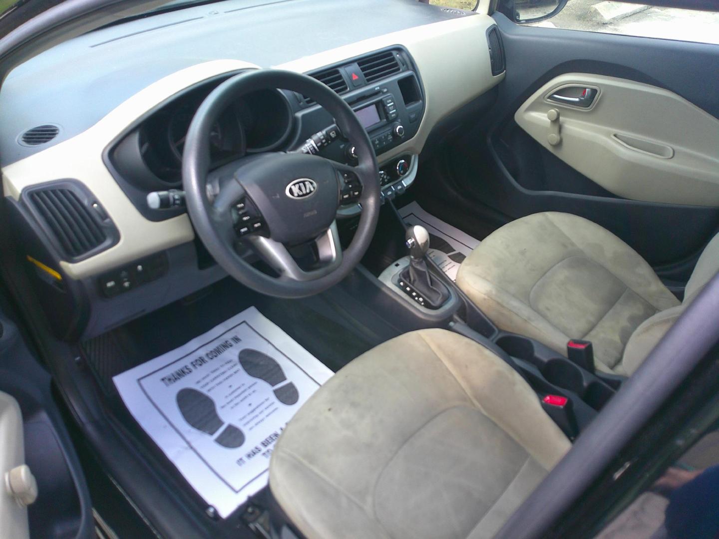 2013 BLACK KIA RIO LX (KNADM5A35D6) , located at 1200 Cassat Avenue, Jacksonville, FL, 32205, (904) 695-1885, 30.302404, -81.731033 - Photo#3