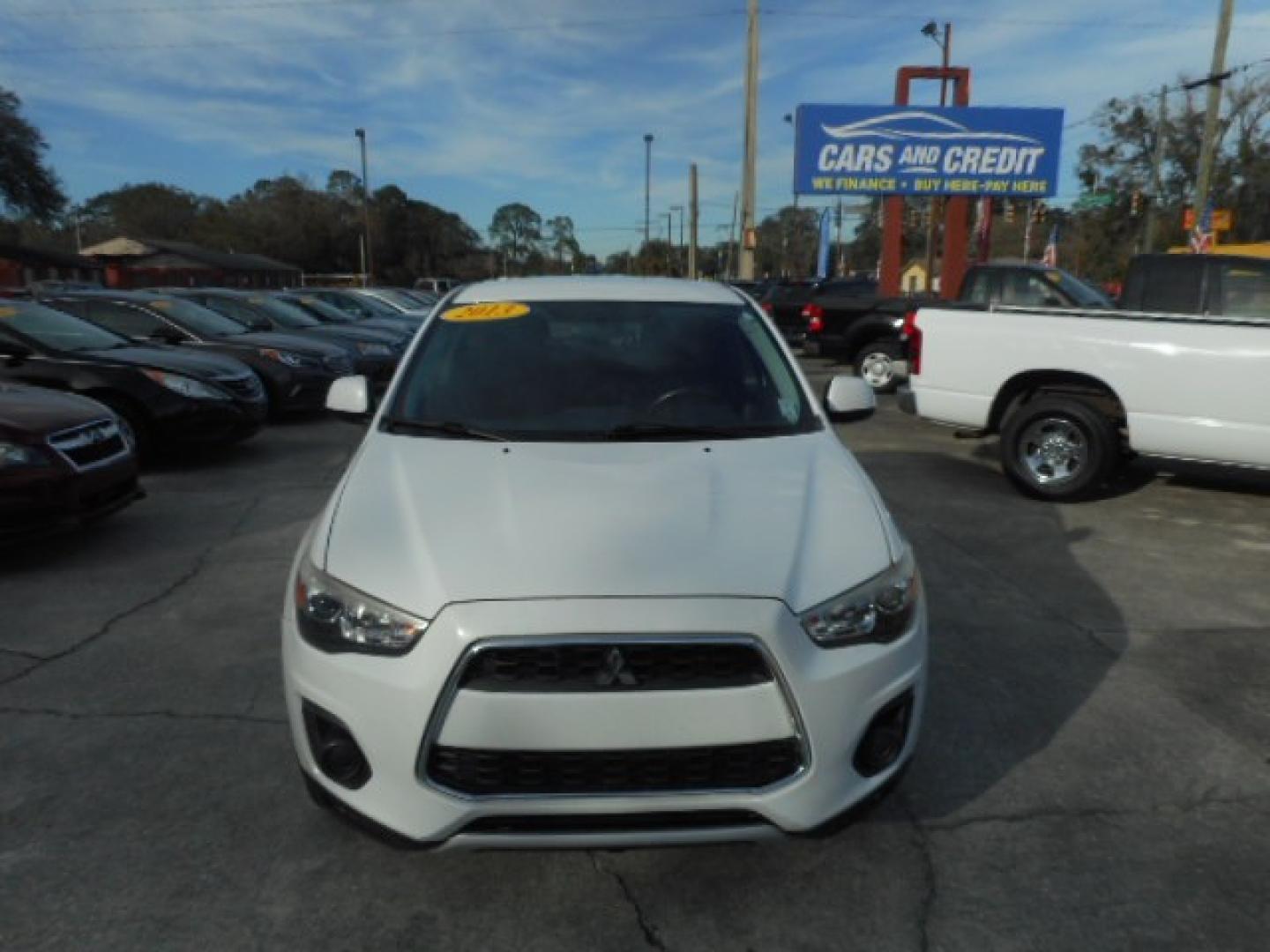 2013 WHITE MITSUBISHI OUTLANDER SPORT ES (4A4AP3AUXDE) , located at 10405 Abercorn Street, Savannah, GA, 31419, (912) 921-8965, 31.988262, -81.131760 - Photo#0