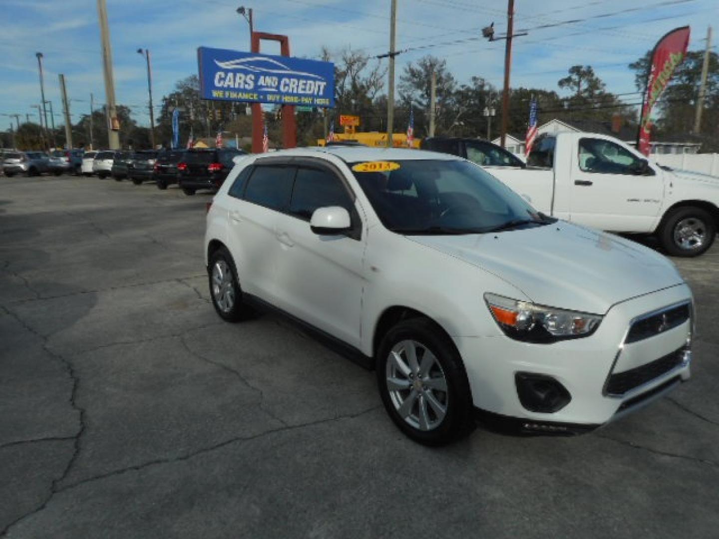 2013 WHITE MITSUBISHI OUTLANDER SPORT ES (4A4AP3AUXDE) , located at 10405 Abercorn Street, Savannah, GA, 31419, (912) 921-8965, 31.988262, -81.131760 - Photo#2