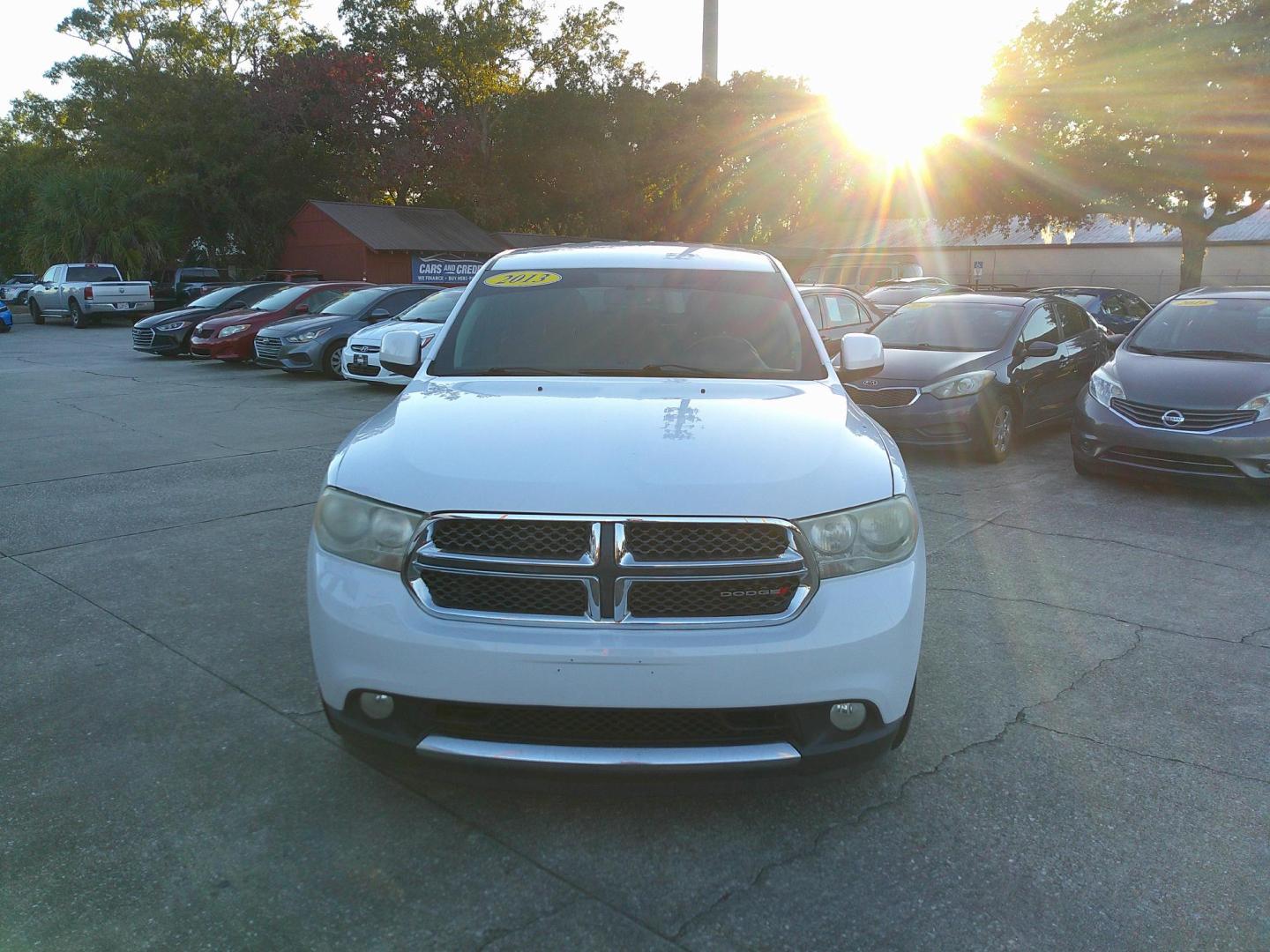 2013 WHITE DODGE DURANGO SXT (1C4RDJAG0DC) , located at 390 Hansen Avenue, Orange Park, FL, 32065, (904) 276-7933, 30.130497, -81.787529 - Photo#0