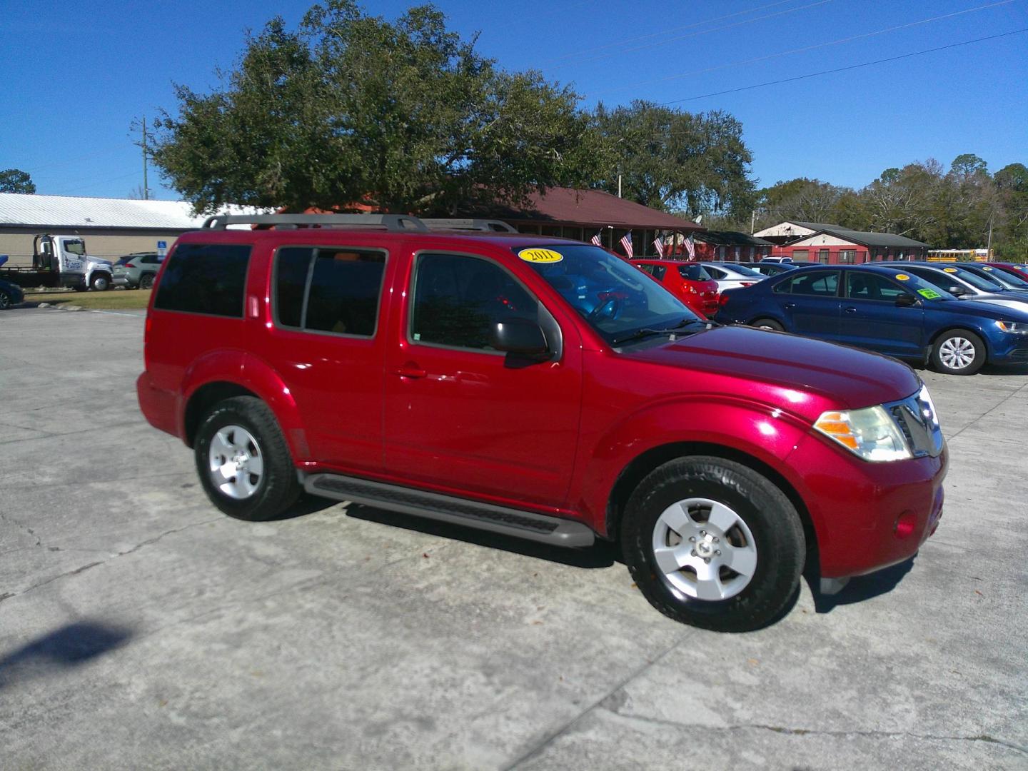 2011 RED NISSAN PATHFINDER S; LE; SV (5N1AR1NN6BC) , located at 390 Hansen Avenue, Orange Park, FL, 32065, (904) 276-7933, 30.130497, -81.787529 - Photo#1