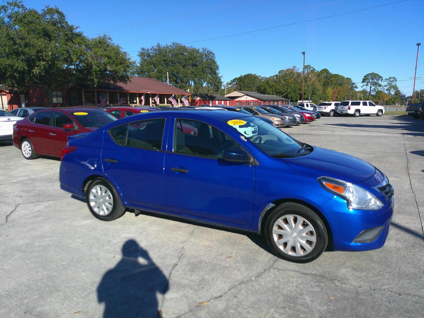 2016 BLUE NISSAN VERSA S; SL; SV (3N1CN7APXGL) , located at 390 Hansen Avenue, Orange Park, FL, 32065, (904) 276-7933, 30.130497, -81.787529 - Photo#6