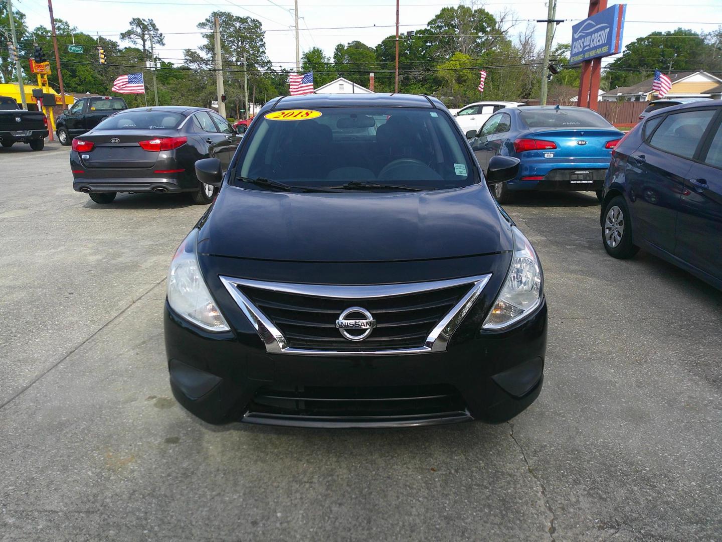 2018 BLACK NISSAN VERSA S; SL; SV (3N1CN7AP2JL) , located at 1200 Cassat Avenue, Jacksonville, FL, 32205, (904) 695-1885, 30.302404, -81.731033 - Photo#0