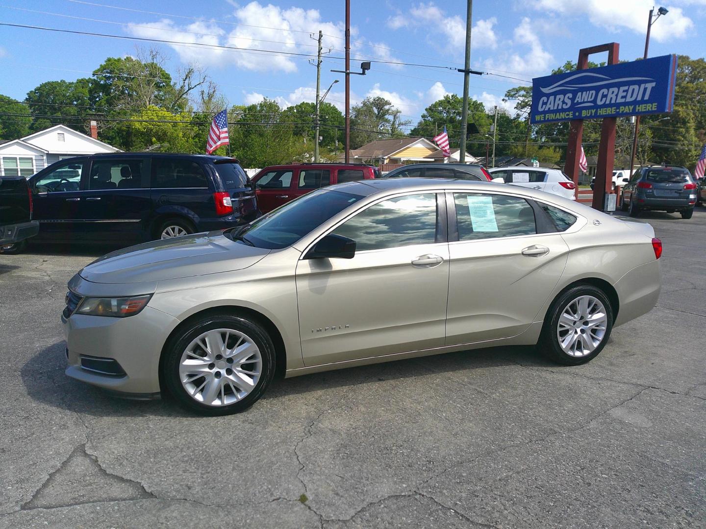 2014 GOLD CHEVROLET IMPALA LS (2G11Y5SL3E9) , located at 10405 Abercorn Street, Savannah, GA, 31419, (912) 921-8965, 31.988262, -81.131760 - Photo#1