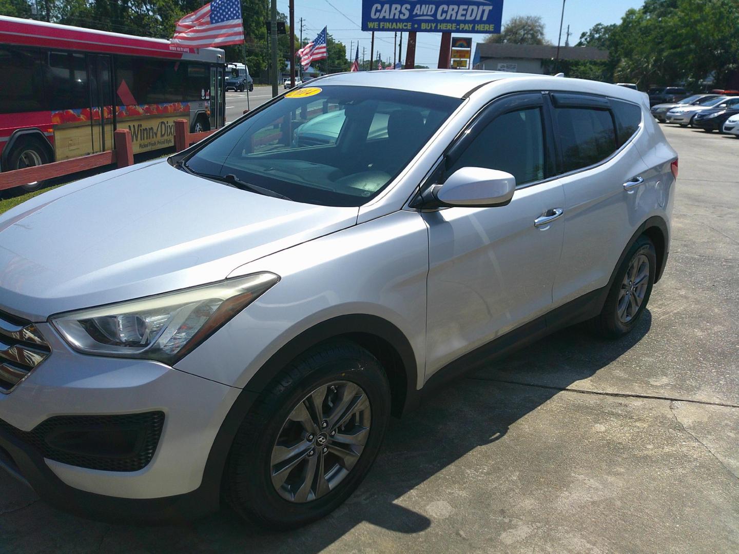 2014 SILVER HYUNDAI SANTA FE SPORT (5XYZT3LB1EG) , located at 1200 Cassat Avenue, Jacksonville, FL, 32205, (904) 695-1885, 30.302404, -81.731033 - Photo#1