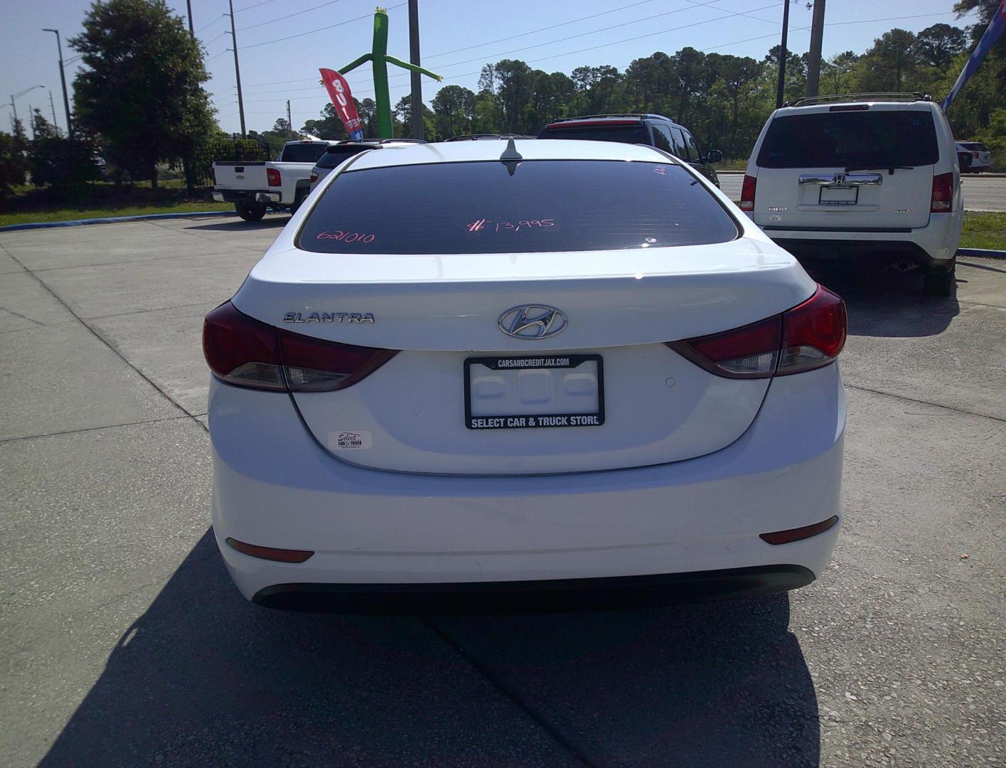 2015 WHITE HYUNDAI ELANTRA GLS; LIMITED (5NPDH4AE6FH) , located at 390 Hansen Avenue, Orange Park, FL, 32065, (904) 276-7933, 30.130497, -81.787529 - Photo#4