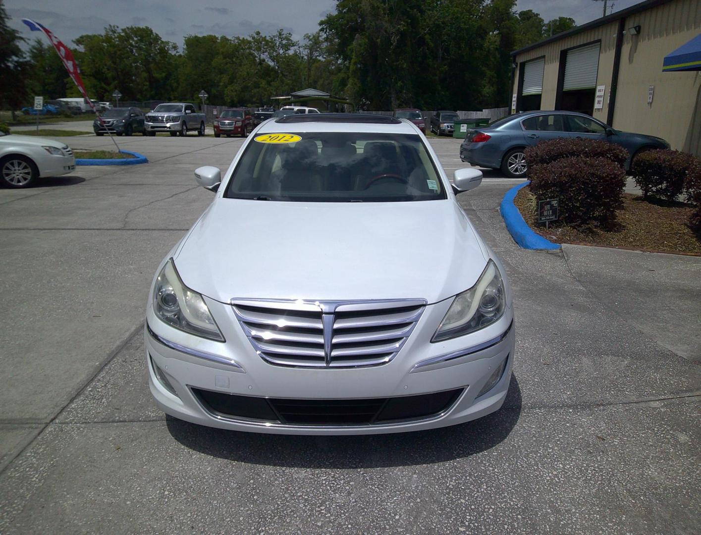 2012 WHITE HYUNDAI GENESIS BASE (KMHGC4DF3CU) , located at 390 Hansen Avenue, Orange Park, FL, 32065, (904) 276-7933, 30.130497, -81.787529 - Photo#0