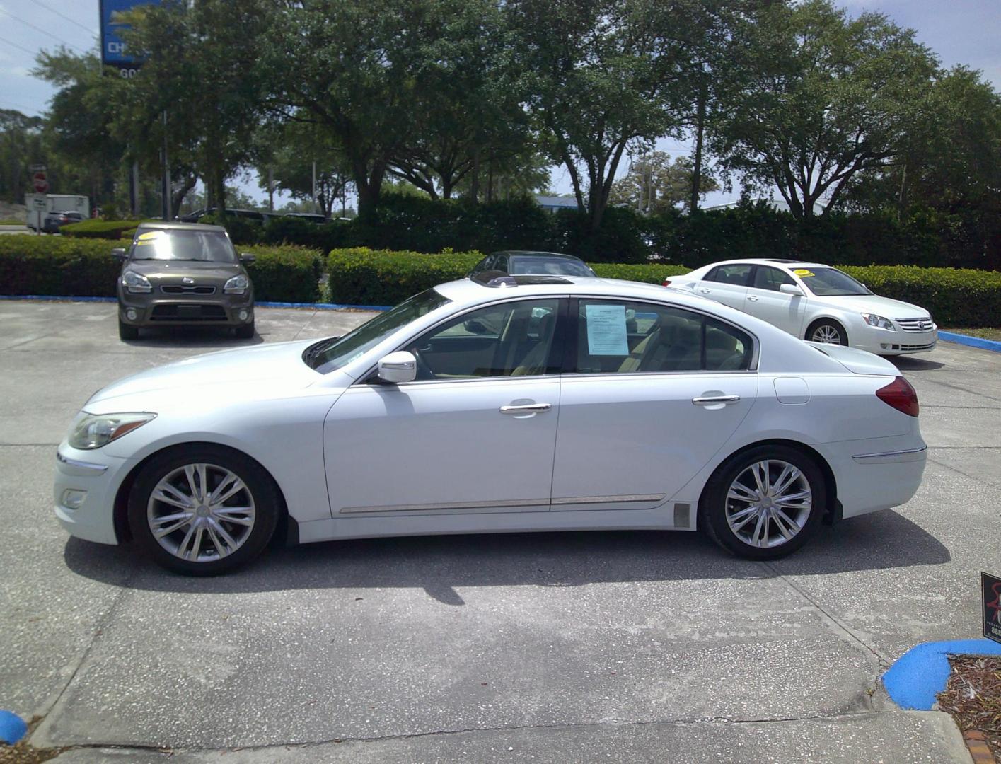2012 WHITE HYUNDAI GENESIS BASE (KMHGC4DF3CU) , located at 390 Hansen Avenue, Orange Park, FL, 32065, (904) 276-7933, 30.130497, -81.787529 - Photo#1