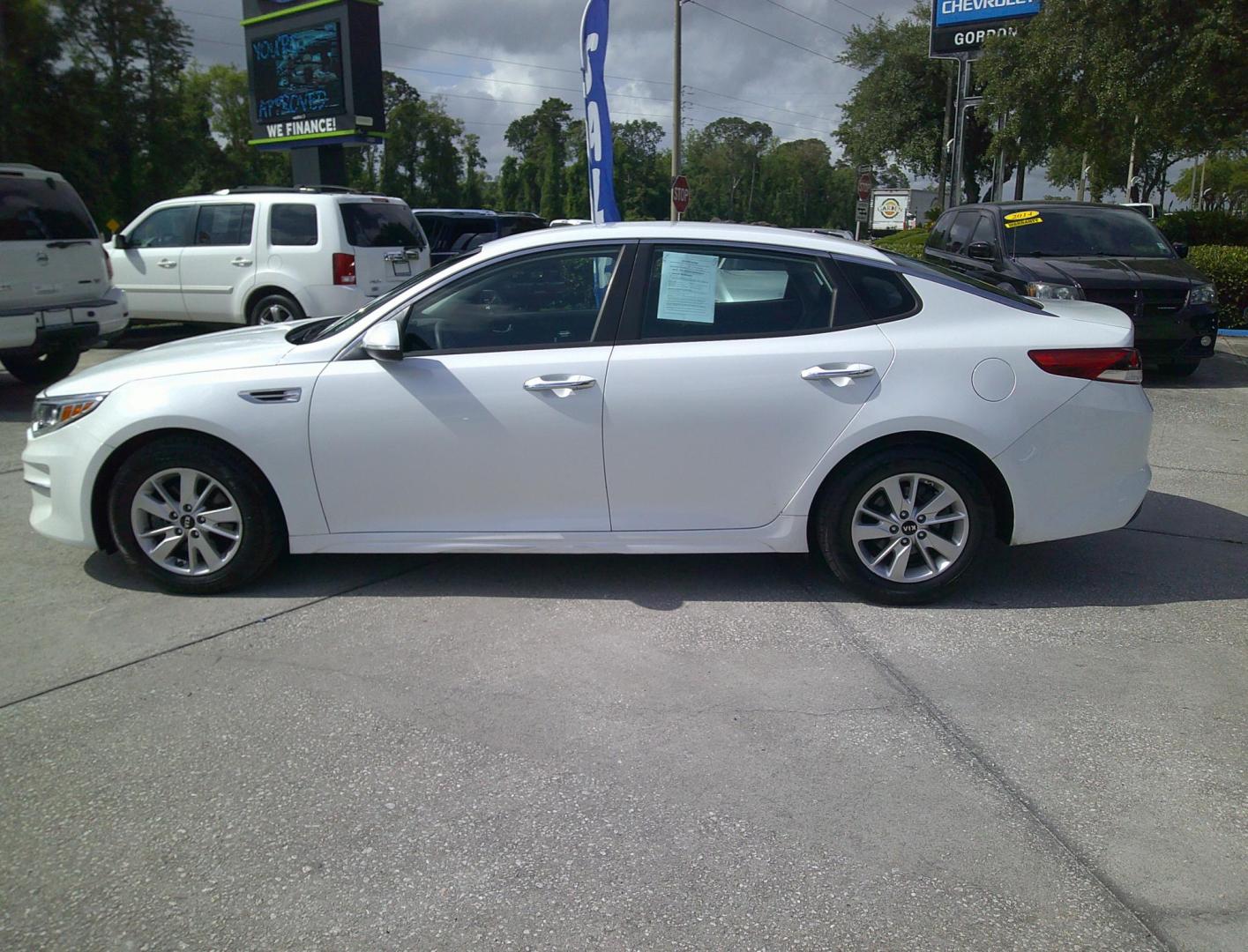 2016 WHITE KIA OPTIMA LX (5XXGT4L37GG) , located at 390 Hansen Avenue, Orange Park, FL, 32065, (904) 276-7933, 30.130497, -81.787529 - Photo#1