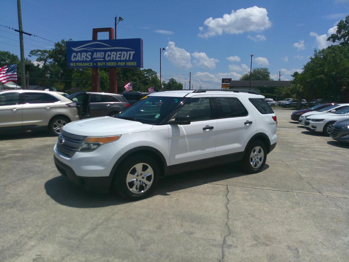 2014 WHITE FORD EXPLORER BASE (1FM5K7B85EG) , located at 1200 Cassat Avenue, Jacksonville, FL, 32205, (904) 695-1885, 30.302404, -81.731033 - Photo#1