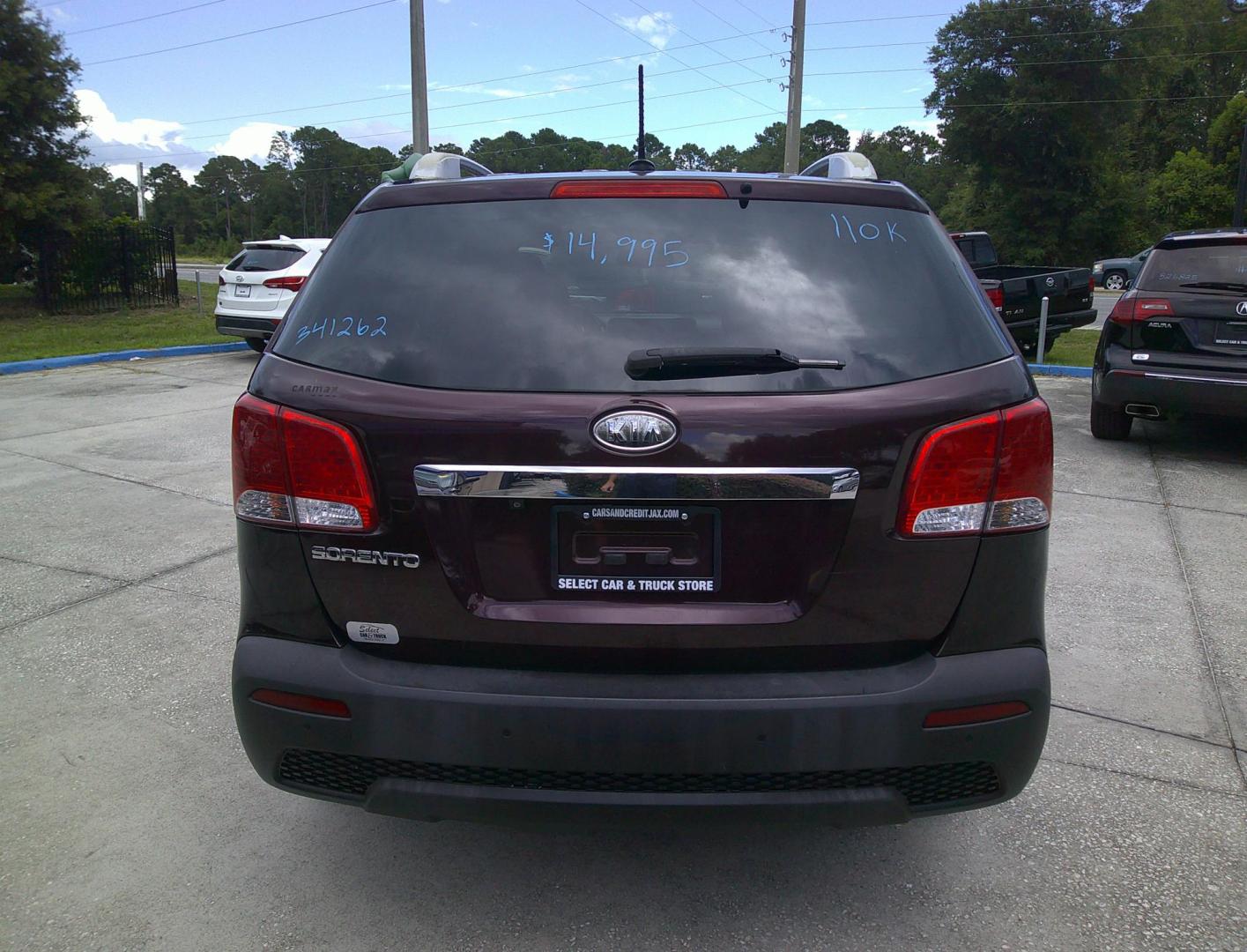 2013 BURGUNDY KIA SORENTO EX; LX (5XYKT3A66DG) , located at 390 Hansen Avenue, Orange Park, FL, 32065, (904) 276-7933, 30.130497, -81.787529 - Photo#3