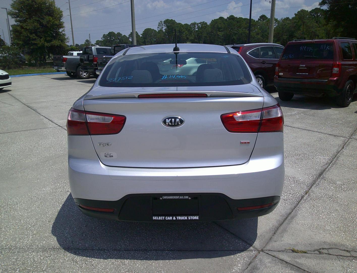 2014 SILVER KIA RIO LX (KNADM4A33E6) , located at 390 Hansen Avenue, Orange Park, FL, 32065, (904) 276-7933, 30.130497, -81.787529 - Photo#3