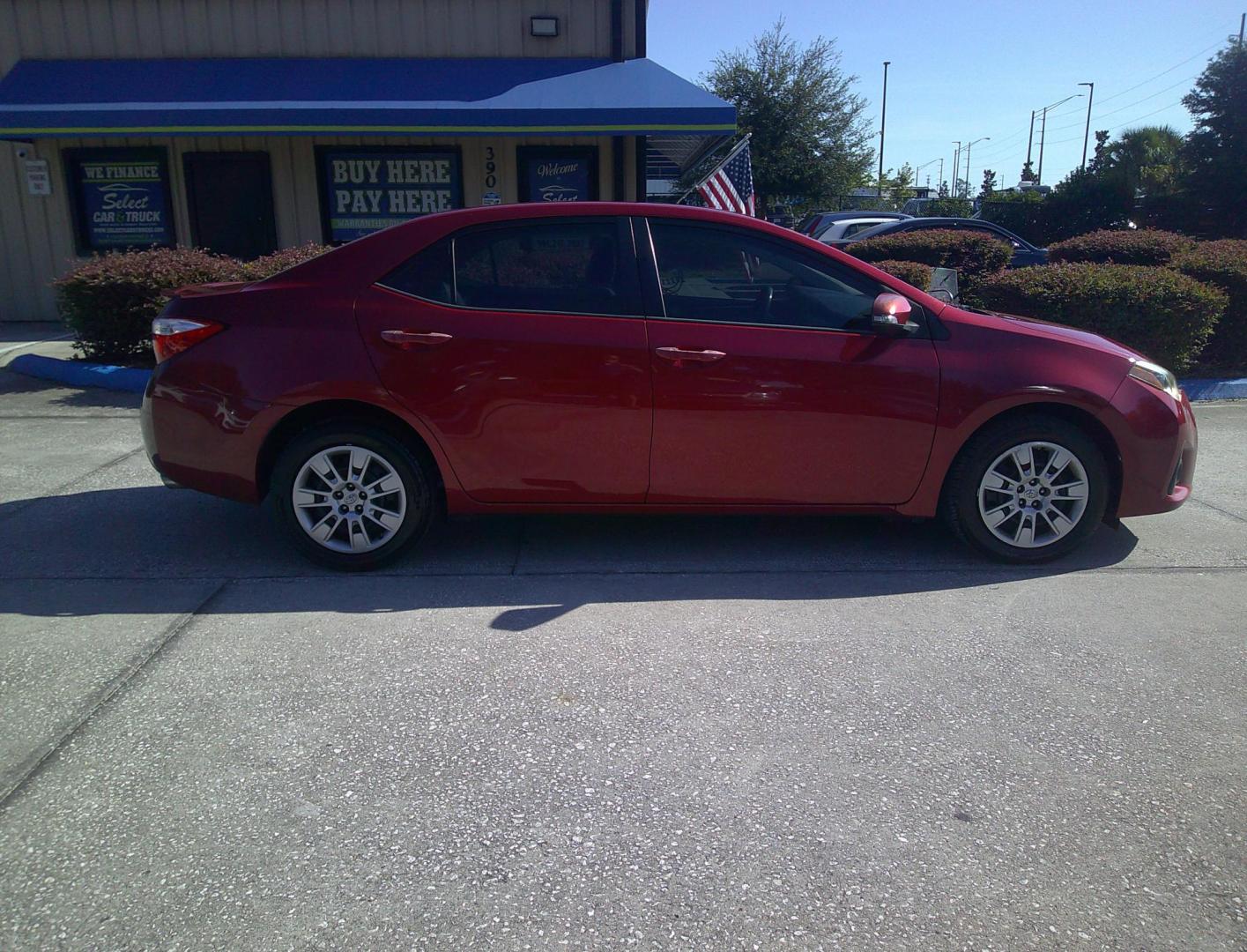 2015 RED TOYOTA COROLLA S; LE; L (2T1BURHEXFC) , located at 390 Hansen Avenue, Orange Park, FL, 32065, (904) 276-7933, 30.130497, -81.787529 - Photo#2