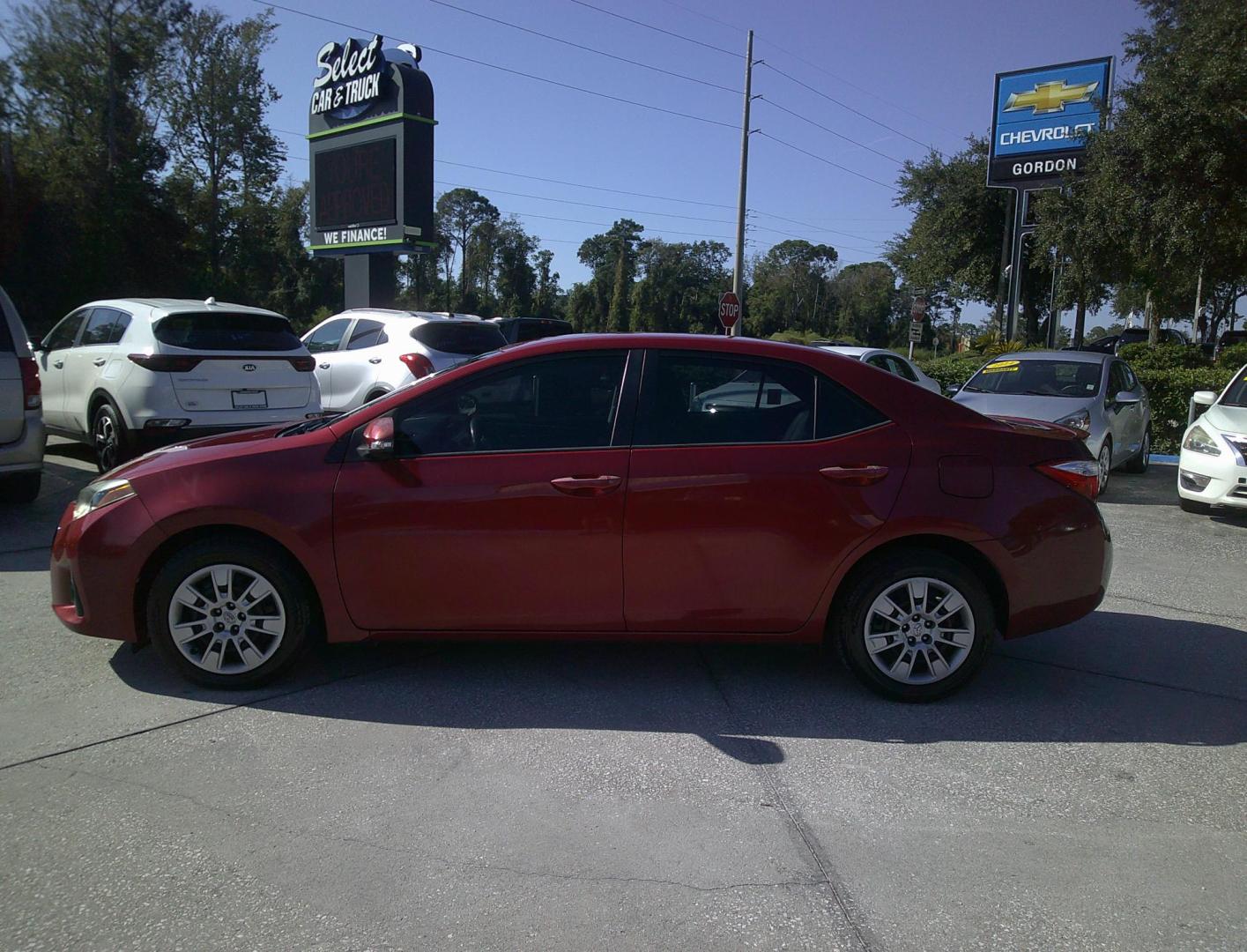 2015 RED TOYOTA COROLLA S; LE; L (2T1BURHEXFC) , located at 390 Hansen Avenue, Orange Park, FL, 32065, (904) 276-7933, 30.130497, -81.787529 - Photo#4