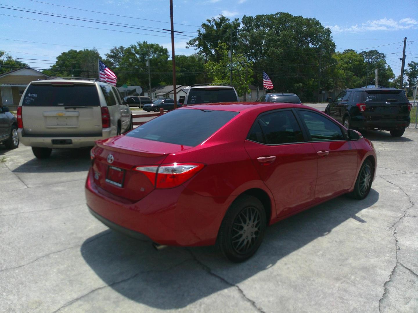 2015 RED TOYOTA COROLLA S; LE; L (2T1BURHEXFC) , located at 390 Hansen Avenue, Orange Park, FL, 32065, (904) 276-7933, 30.130497, -81.787529 - Photo#4