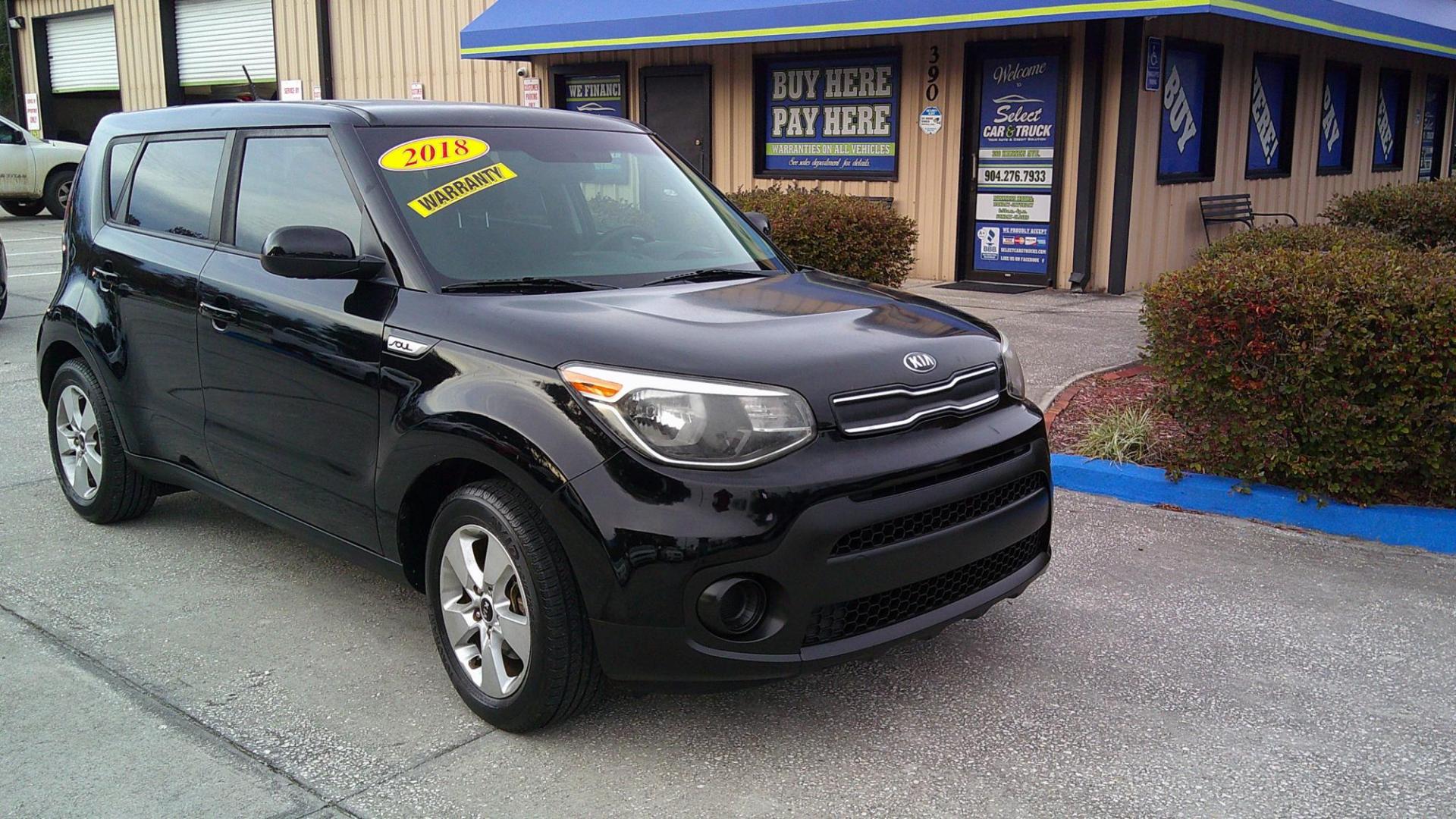 2018 BLAK KIA SOUL BASE (KNDJN2A26J7) , located at 390 Hansen Avenue, Orange Park, FL, 32065, (904) 276-7933, 30.130497, -81.787529 - Photo#0