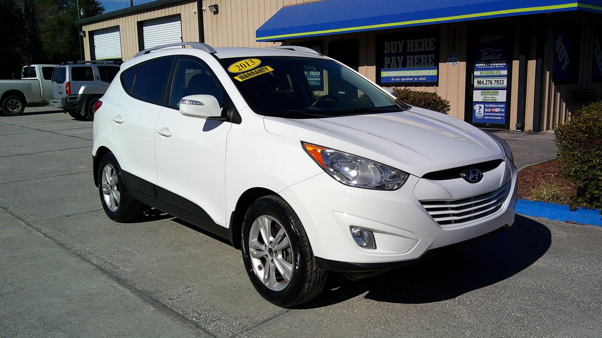 2013 WHITE HYUNDAI TUCSON GLS; LIMITED (KM8JU3AC1DU) , located at 390 Hansen Avenue, Orange Park, FL, 32065, (904) 276-7933, 30.130497, -81.787529 - Photo#0