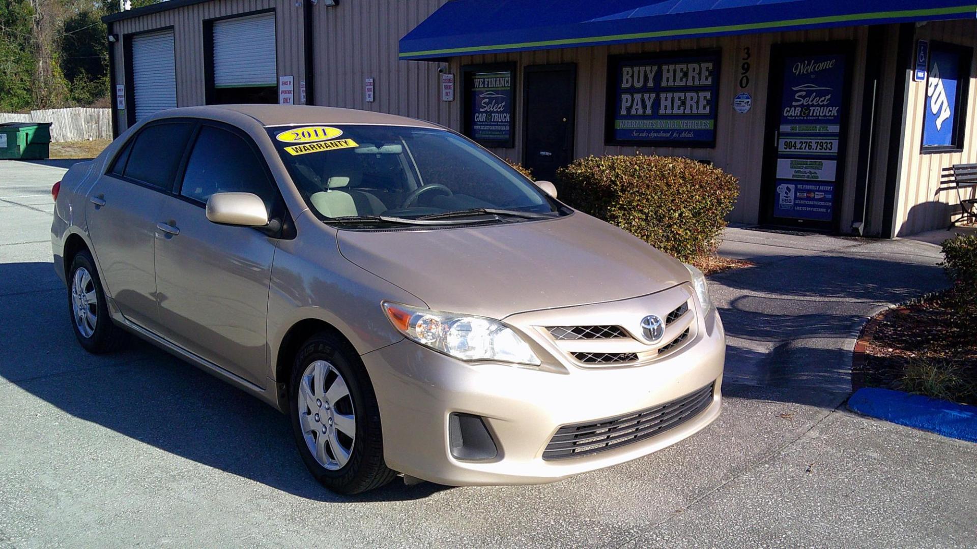 2011 BEIGE TOYOTA COROLLA BASE; S; LE; (JTDBU4EE1B9) , located at 390 Hansen Avenue, Orange Park, FL, 32065, (904) 276-7933, 30.130497, -81.787529 - Photo#0