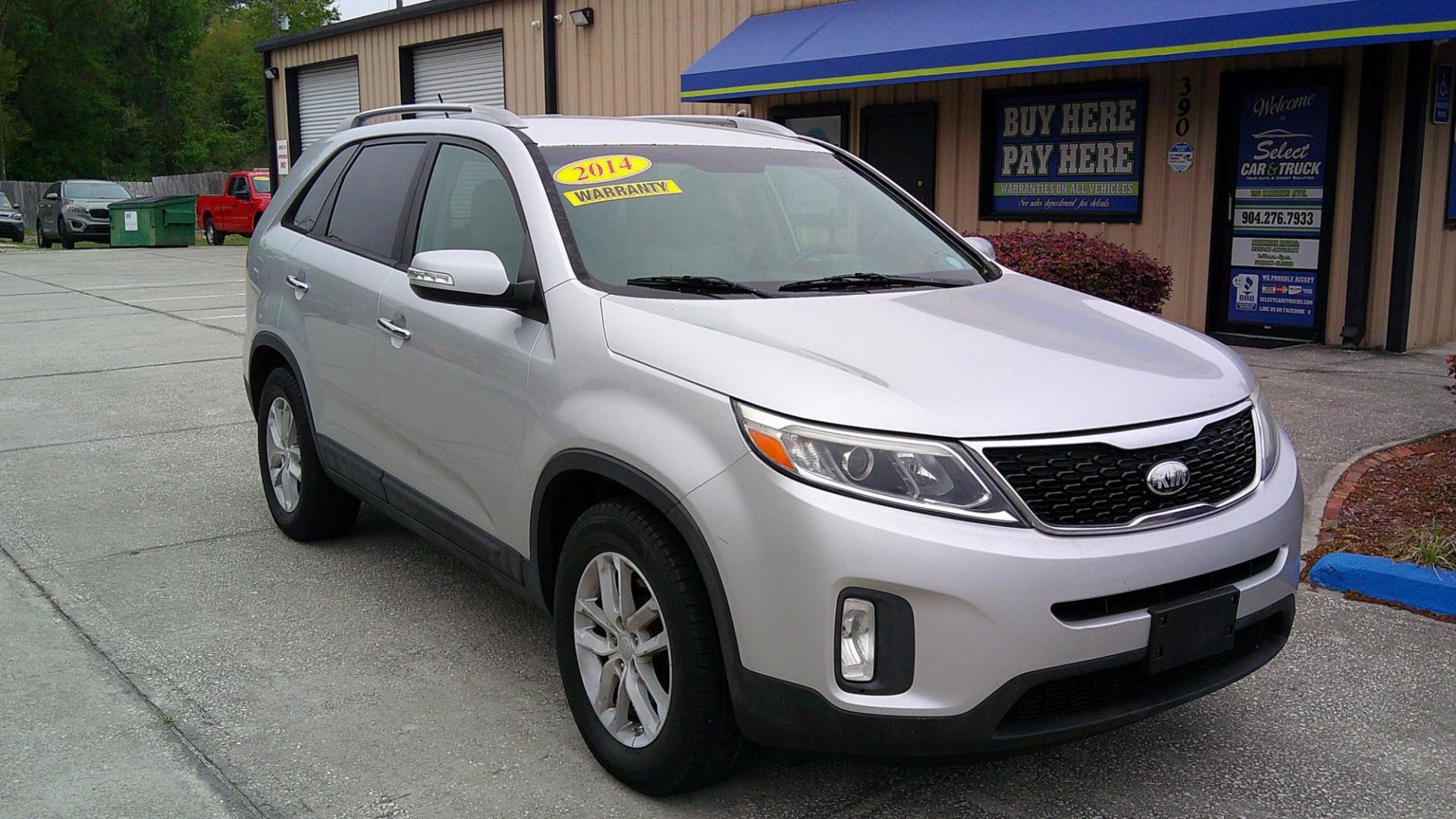 2014 SILVER KIA SORENTO LX (5XYKT3A65EG) , located at 390 Hansen Avenue, Orange Park, FL, 32065, (904) 276-7933, 30.130497, -81.787529 - Photo#0