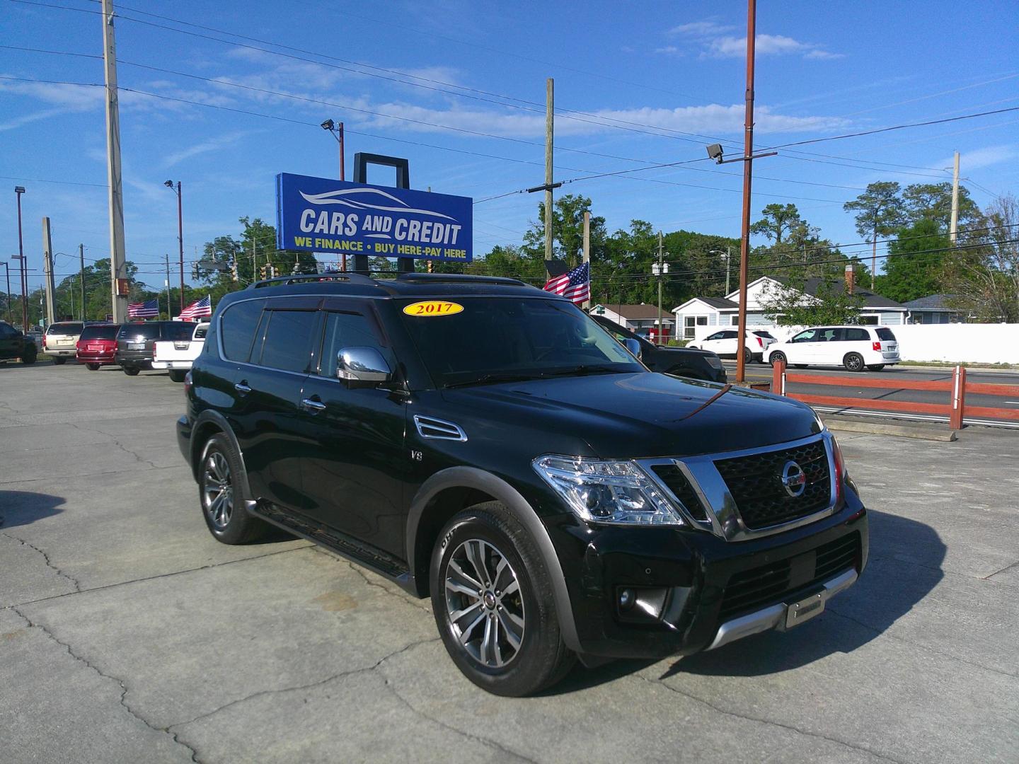 2017 BLACK NISSAN ARMADA SL; PLATINUM; (JN8AY2NF0H9) , located at 1200 Cassat Avenue, Jacksonville, FL, 32205, (904) 695-1885, 30.302404, -81.731033 - Photo#0