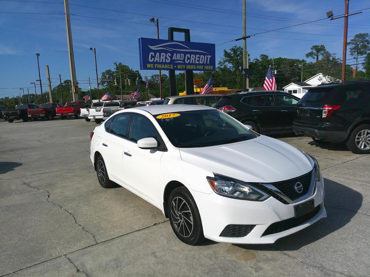 2017 WHITE NISSAN SENTRA SR; S; SL; SV (3N1AB7AP7HY) , located at 1200 Cassat Avenue, Jacksonville, FL, 32205, (904) 695-1885, 30.302404, -81.731033 - Photo#0