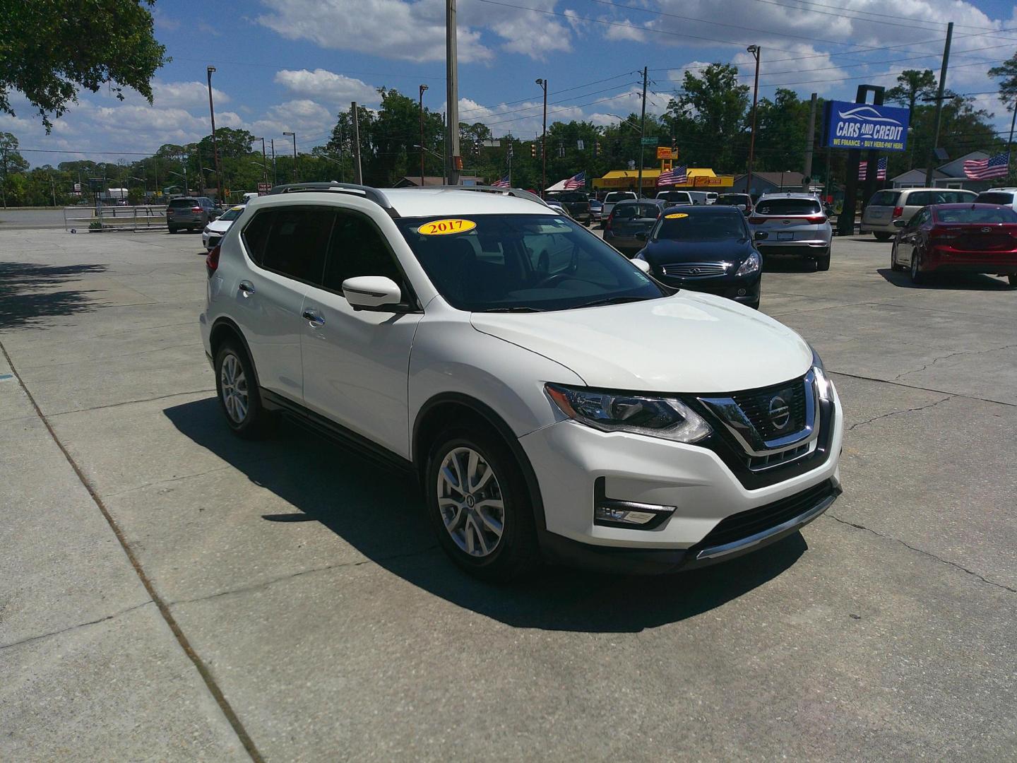 2017 WHITE NISSAN ROGUE (5N1AT2MT6HC) , located at 390 Hansen Avenue, Orange Park, FL, 32065, (904) 276-7933, 30.130497, -81.787529 - Photo#0