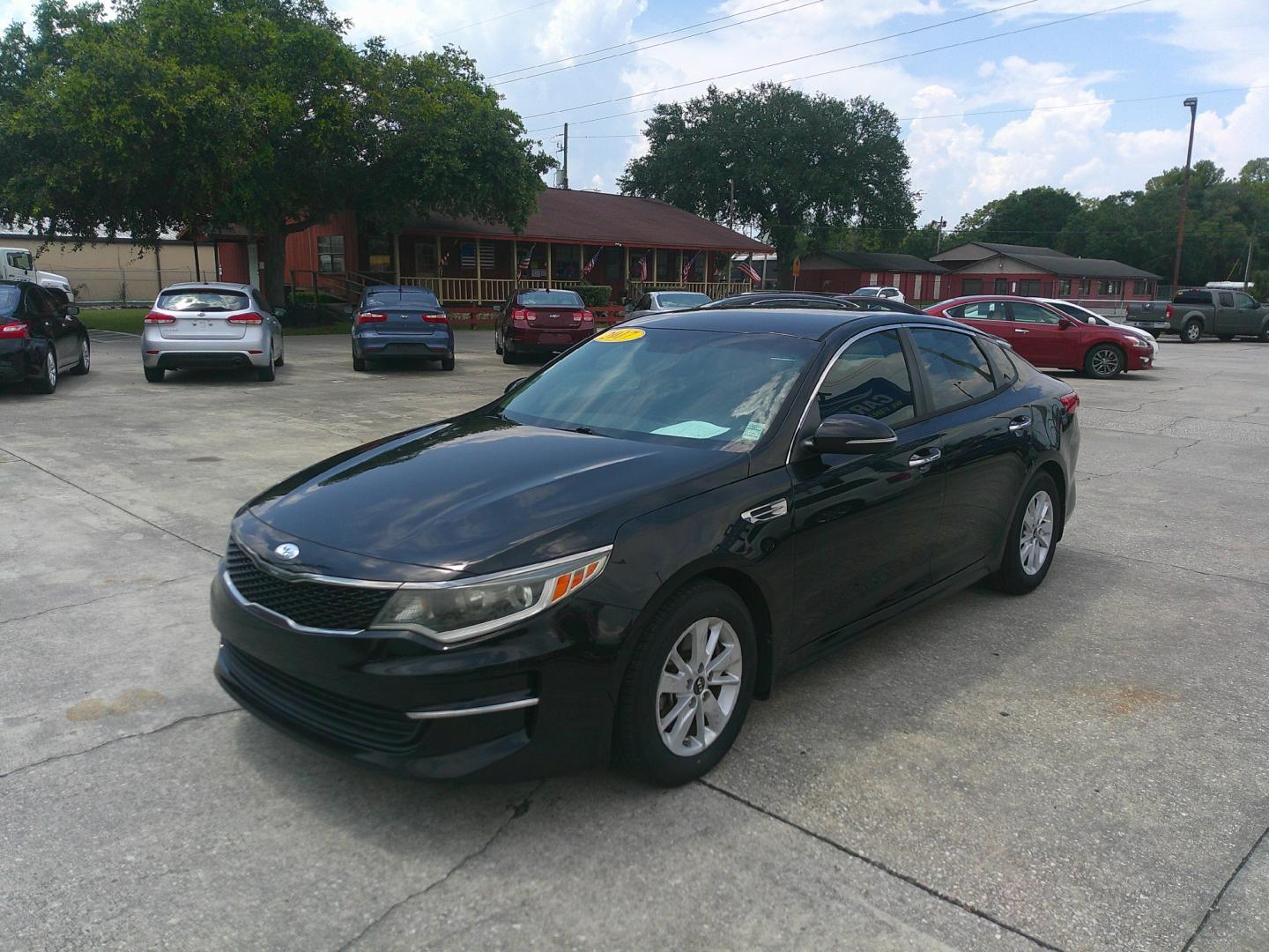 2017 BLACK KIA OPTIMA LX (5XXGT4L39HG) , located at 1200 Cassat Avenue, Jacksonville, FL, 32205, (904) 695-1885, 30.302404, -81.731033- Photo#1