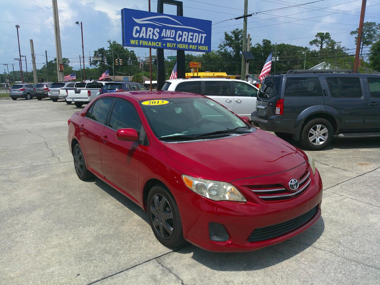 2013 RED TOYOTA COROLLA BASE; S; LE; (2T1BU4EE8DC) , located at 1200 Cassat Avenue, Jacksonville, FL, 32205, (904) 695-1885, 30.302404, -81.731033- Photo#0