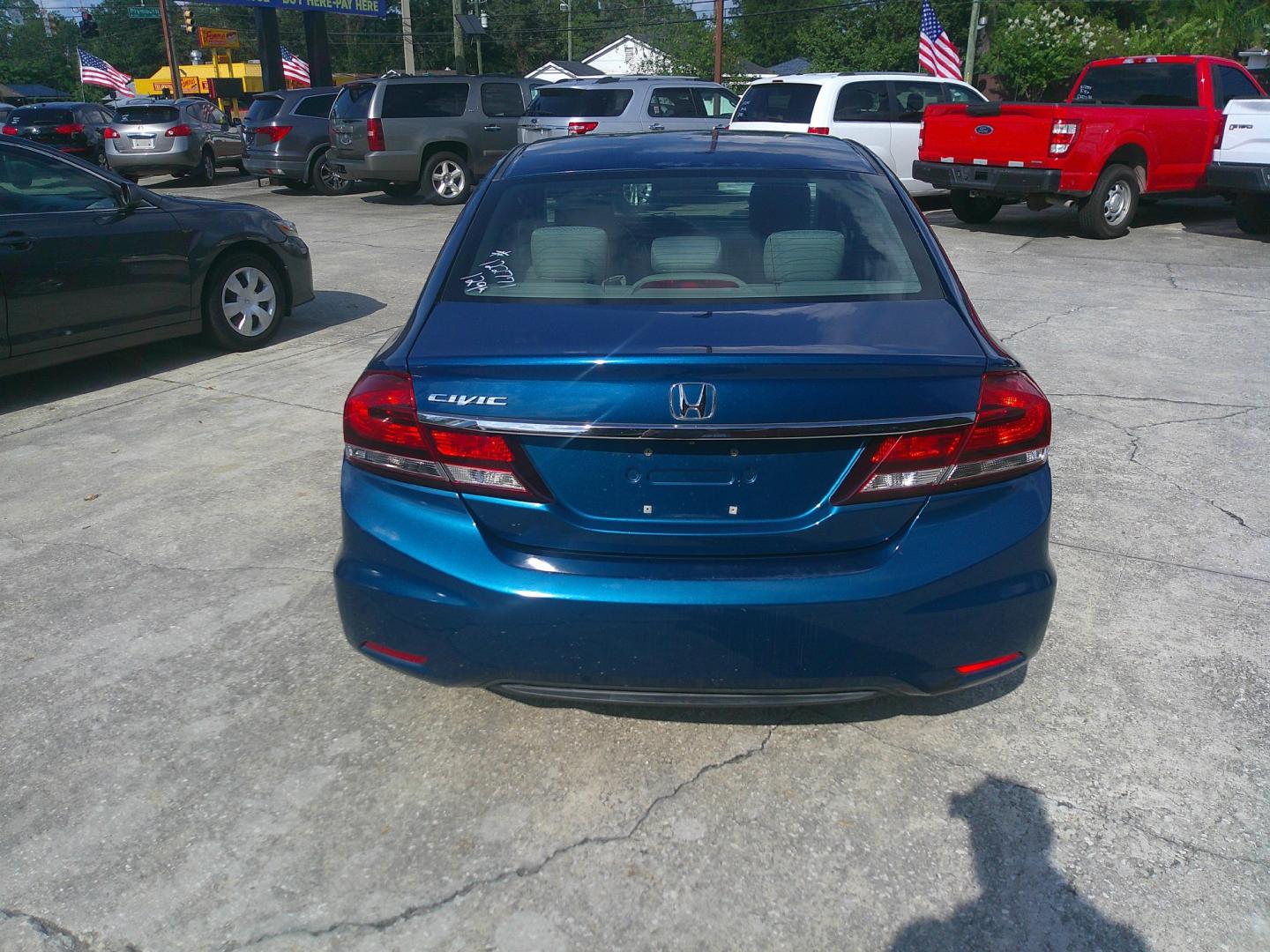 2014 BLUE HONDA CIVIC LX (19XFB2F51EE) , located at 1200 Cassat Avenue, Jacksonville, FL, 32205, (904) 695-1885, 30.302404, -81.731033- Photo#3