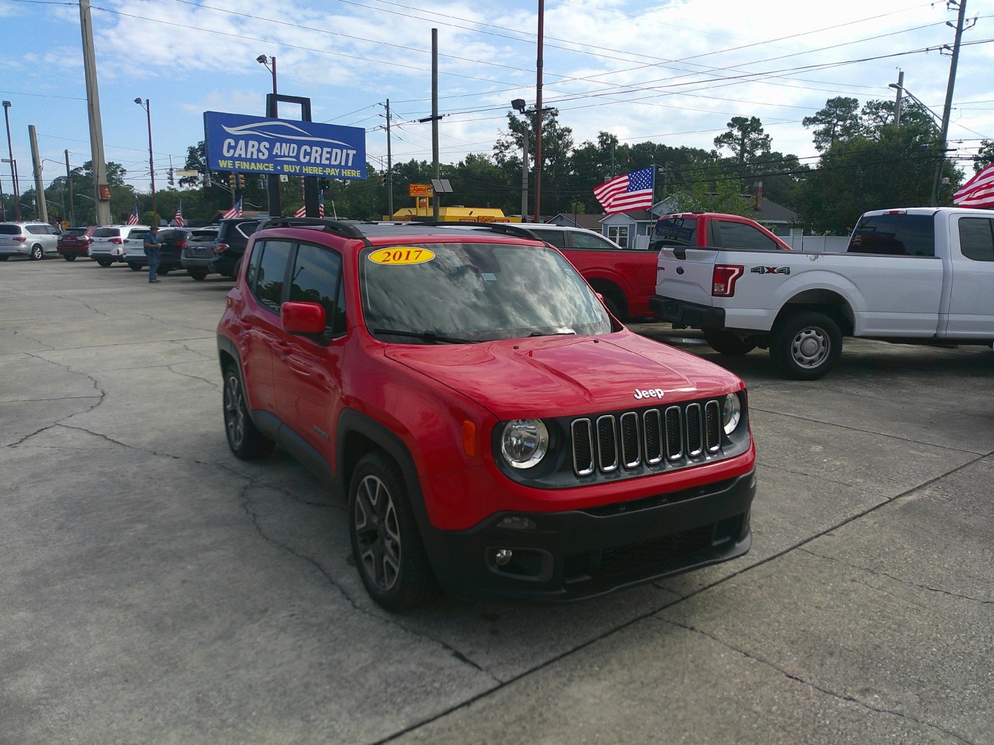 2017 RED JEEP RENEGADE LATITUDE (ZACCJABB5HP) , located at 1200 Cassat Avenue, Jacksonville, FL, 32205, (904) 695-1885, 30.302404, -81.731033- Photo#0