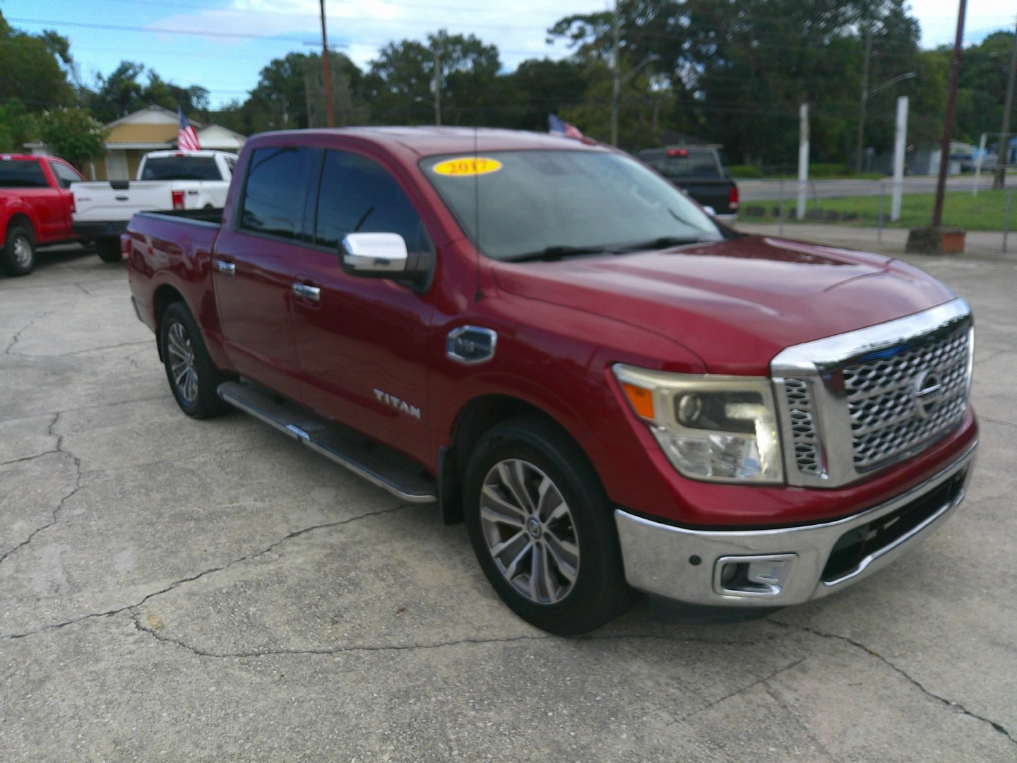 2017 RED NISSAN TITAN S; SL; PRO-4X; (1N6AA1E68HN) , located at 1200 Cassat Avenue, Jacksonville, FL, 32205, (904) 695-1885, 30.302404, -81.731033- Photo#1